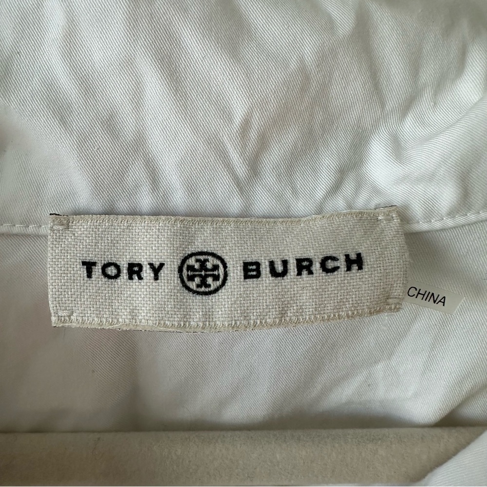 Tory Burch diamond-stitch poplin tunic SZ US 10 - Picture 8 of 12